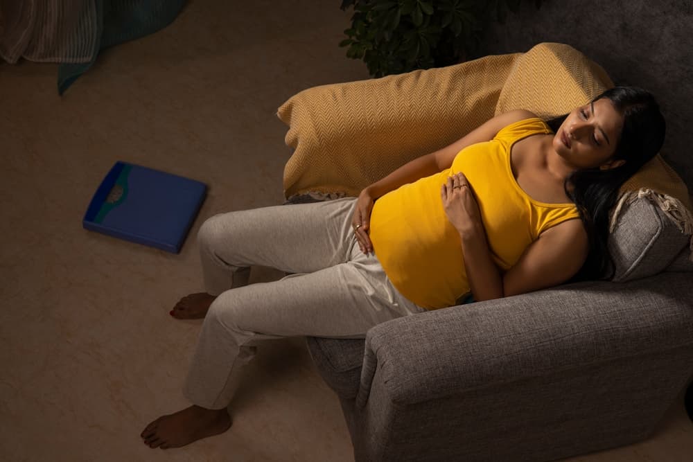 Pregnant woman resting