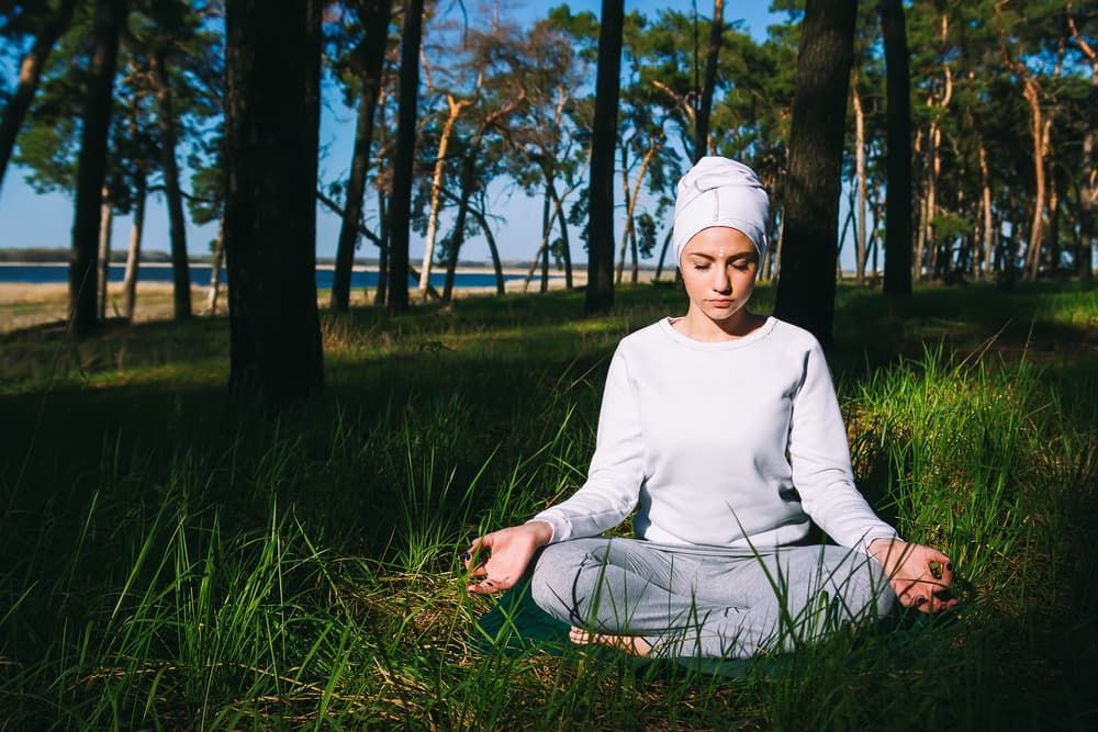 woman doing Kundalini Yoga