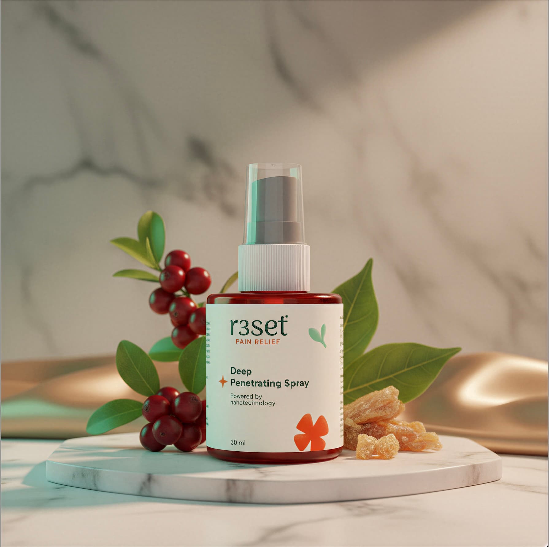 Reset pain relief spray for fast pain relief