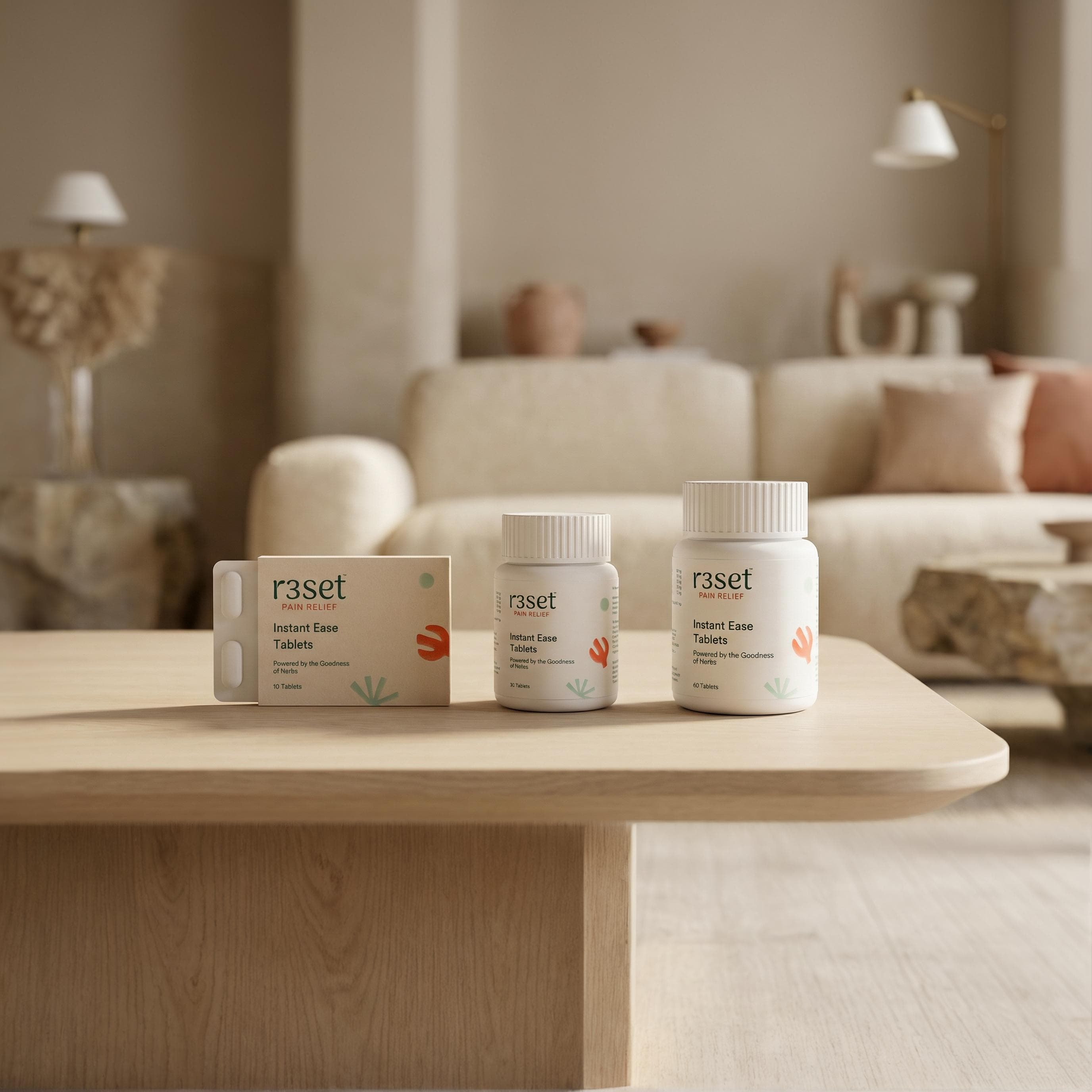 Reset pain relief tablets for everyday pain management